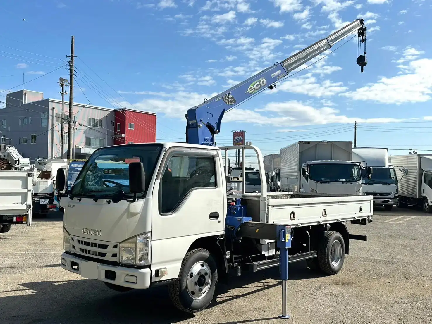 いすゞ エルフ 小型 クレーン付 3段 ラジコン の中古トラック【車両No.177941】