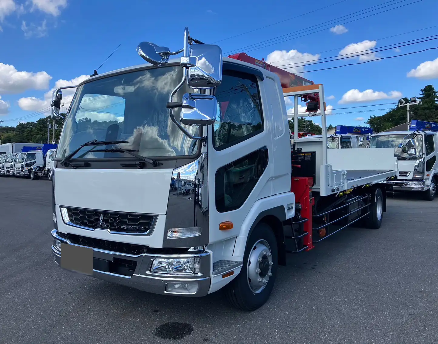 三菱 ファイター 中型/増トン 車両重機運搬 4段クレーン ラジコン の中古トラック【車両No.178404】