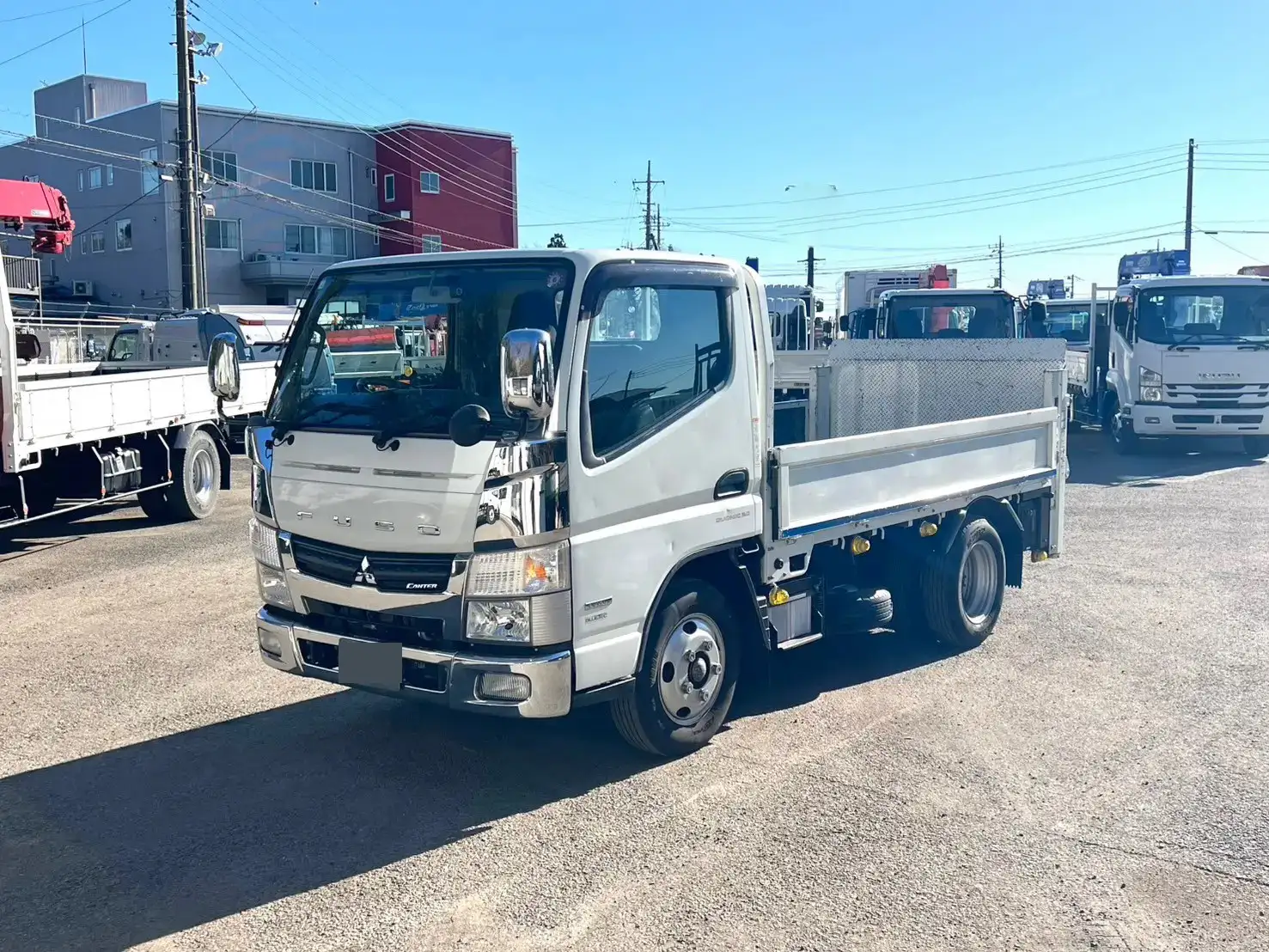 三菱 キャンター 小型 平ボディ パワーゲート 床鉄板 の中古トラック【車両No.180313】