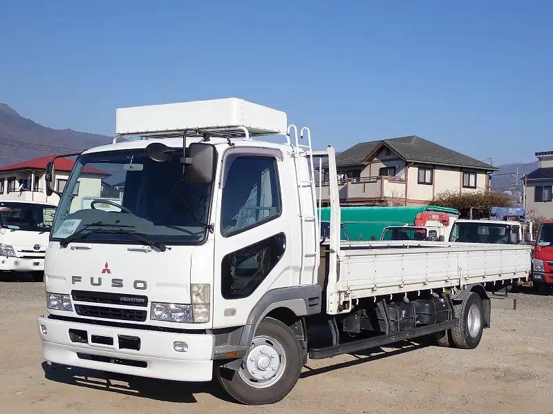 三菱 ファイター 中型/増トン 平ボディ 床鉄板 ベッド の中古トラック【車両No.181112】