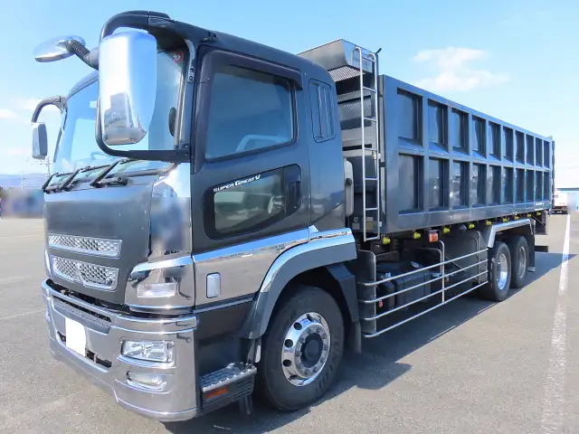 三菱 スーパーグレート 大型 ダンプ 土砂禁 ステンレス張り の中古トラック【車両No.181640】