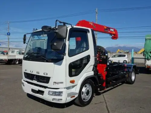 三菱 ファイター 中型/増トン アームロール クレーン付き ツインホイスト の中古トラック【車両No.181898】