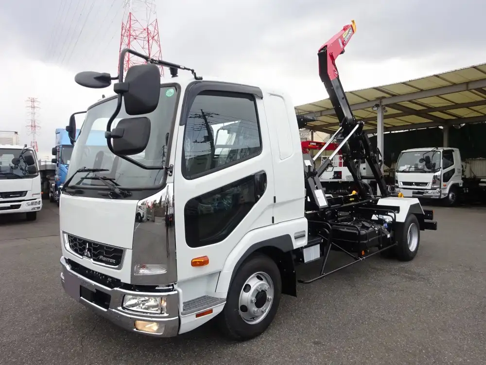 三菱 ファイター 中型/増トン アームロール ツインホイスト ベッド の中古トラック【車両No.182582】