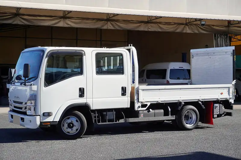 いすゞ エルフ 小型 平ボディ Wキャブ パワーゲート の中古トラック【車両No.182741】