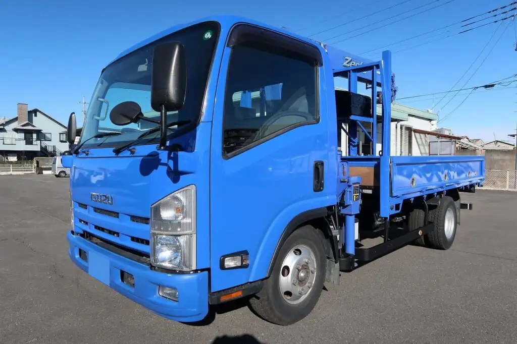 いすゞ エルフ 小型 クレーン付 床鉄板 4段 の中古トラック【車両No.183013】