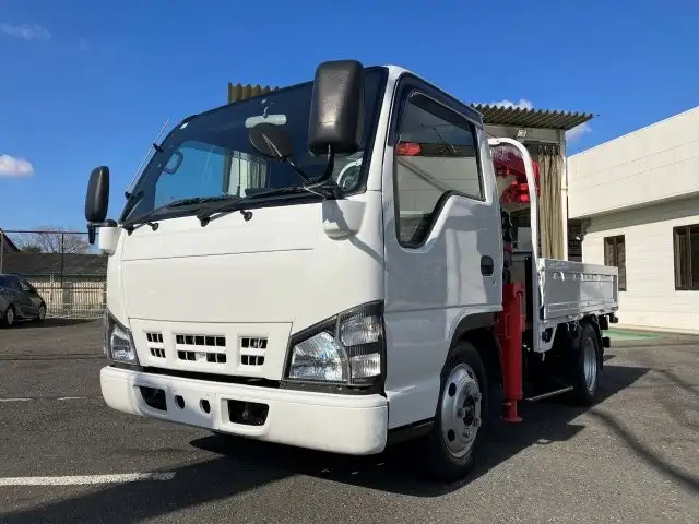 いすゞ エルフ 小型 クレーン付 床鉄板 3段 の中古トラック【車両No.183133】