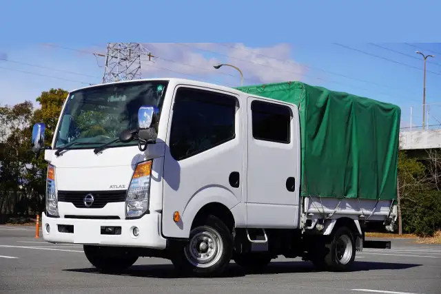 日産 アトラス 小型 平ボディ Wキャブ 幌 の中古トラック【車両No.183285】
