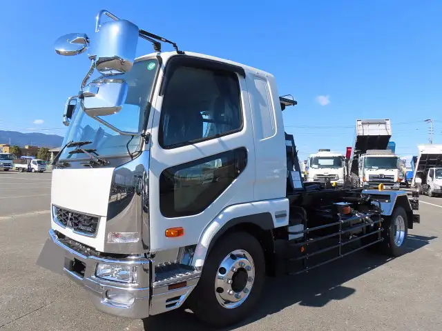 三菱 ファイター 中型/増トン アームロール ツインホイスト ベッド の中古トラック【車両No.183290】