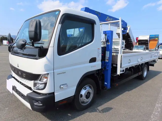 三菱 キャンター 小型 車両重機運搬 4段クレーン ラジコン の中古トラック【車両No.183371】