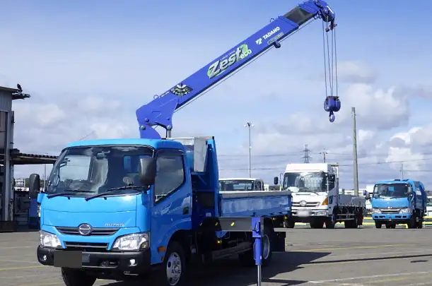 日野 デュトロ 小型 クレーン付 床鉄板 4段 の中古トラック【車両No.183419】