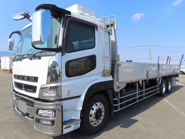 三菱 スーパーグレート 大型 平ボディ 床鉄板 アルミブロック の中古トラック【車両No.183725】