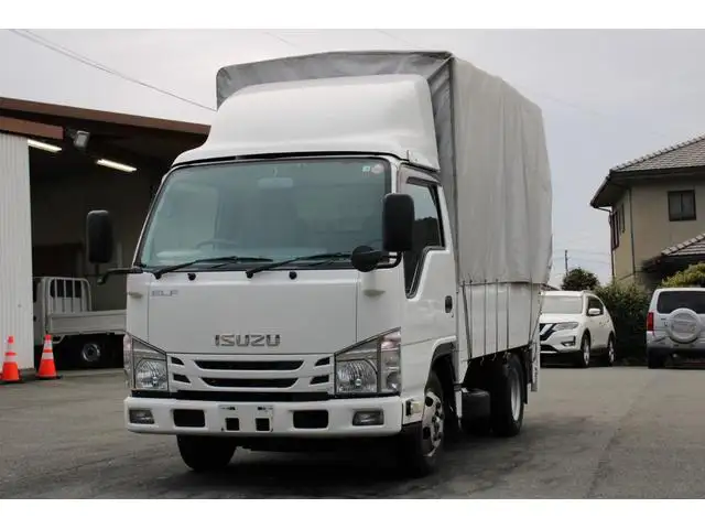 いすゞ エルフ 小型 平ボディ 幌 パワーゲート の中古トラック【車両No.183740】