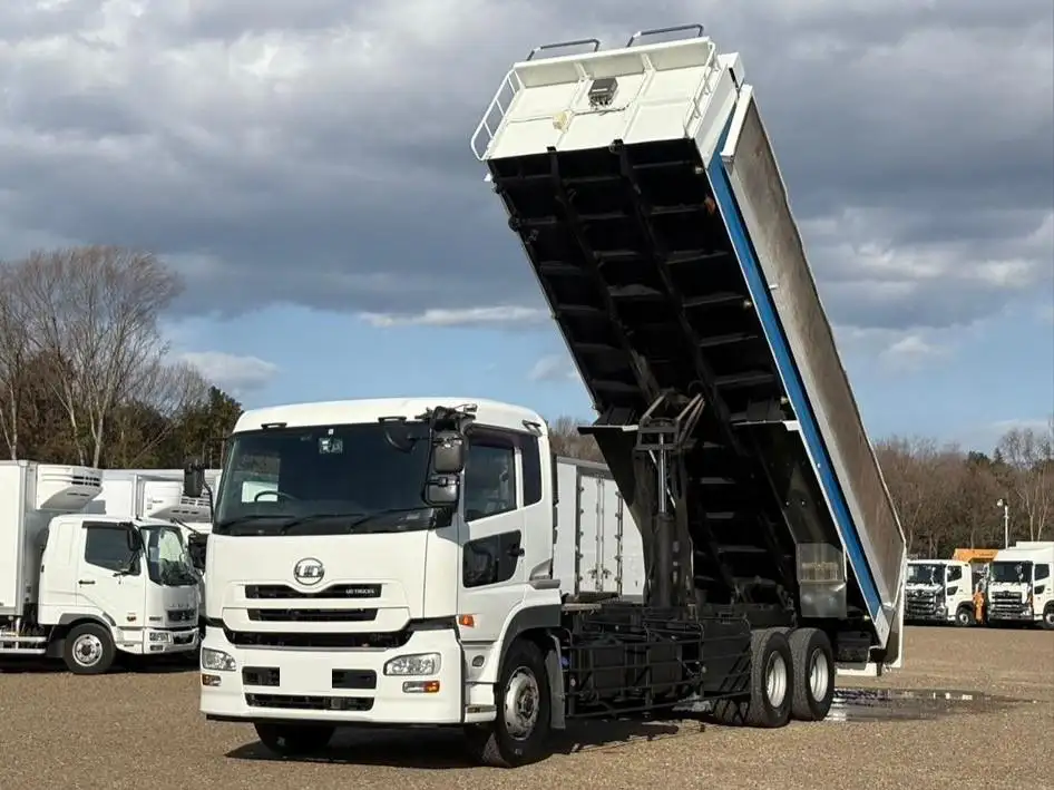 日産UD クオン 大型 ダンプ 土砂禁 天蓋付き の中古トラック【車両No.183837】