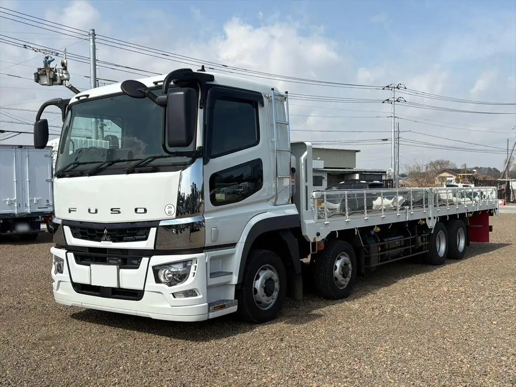 三菱 スーパーグレート 大型 平ボディ 床鉄板 ベッド の中古トラック【車両No.183959】