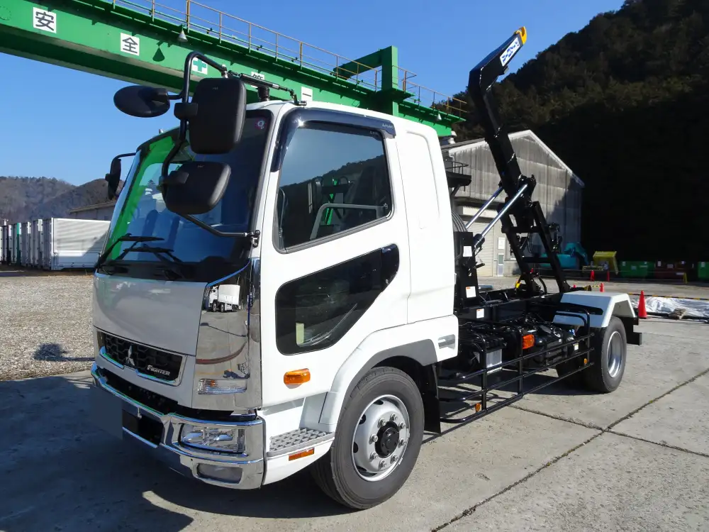 三菱 ファイター 中型/増トン アームロール ツインホイスト ベッド の中古トラック【車両No.183873】