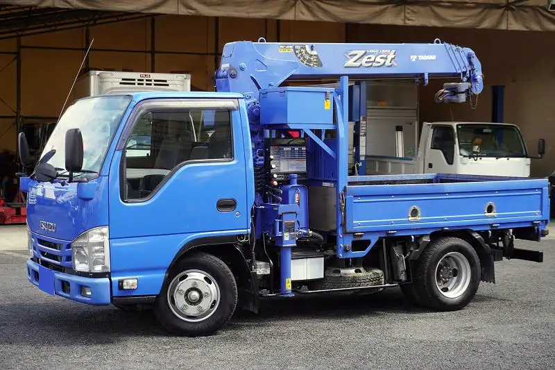 いすゞ エルフ 小型 クレーン付 床鉄板 4段 の中古トラック【車両No.184043】