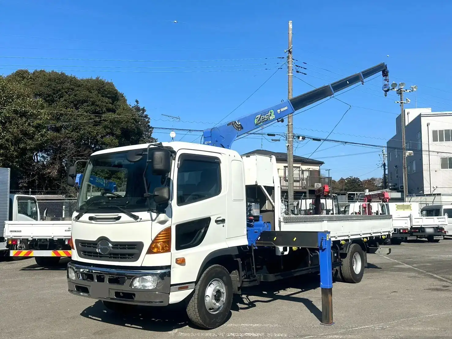 日野 レンジャー 中型/増トン クレーン付 床鉄板 4段 の中古トラック【車両No.184242】