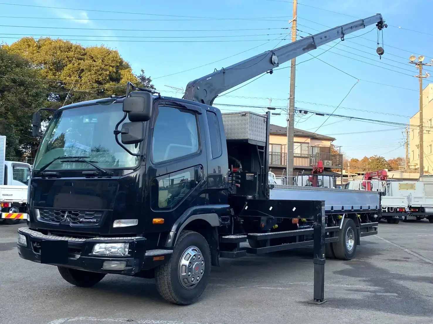 三菱 ファイター 中型/増トン クレーン付 床鉄板 アルミブロック の中古トラック【車両No.184233】
