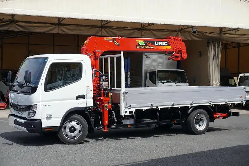 三菱 キャンター 小型 クレーン付 アルミブロック 6段 の中古トラック【車両No.184497】
