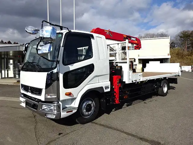 三菱 ファイター 中型/増トン 車両重機運搬 4段クレーン ラジコン の中古トラック【車両No.184529】
