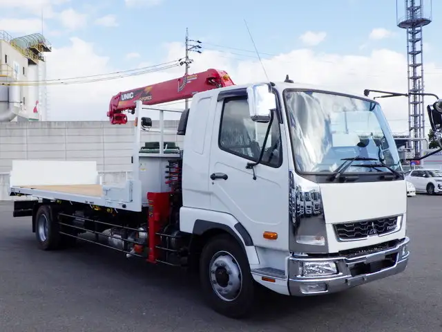 三菱 ファイター 中型/増トン 車両重機運搬 4段クレーン ラジコン の中古トラック【車両No.184711】