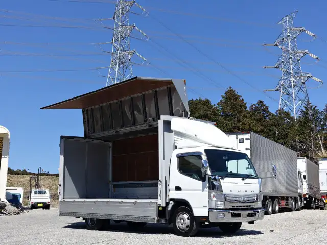 三菱 キャンター 小型 ウイング パワーゲート 床鉄板 の中古トラック【車両No.185162】