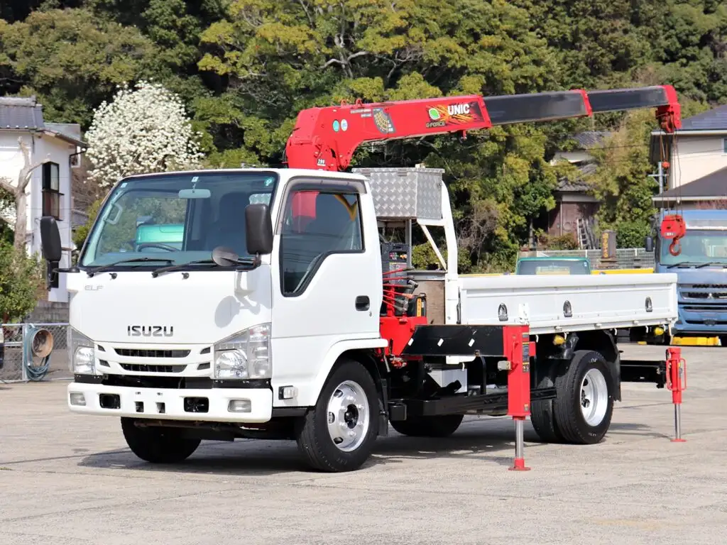いすゞ エルフ 小型 クレーン付 3段 フックイン の中古トラック【車両No.185493】