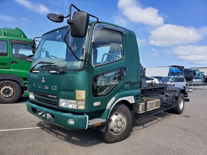 三菱 ファイター 中型/増トン アームロール ツインホイスト ベッド の中古トラック【車両No.185544】