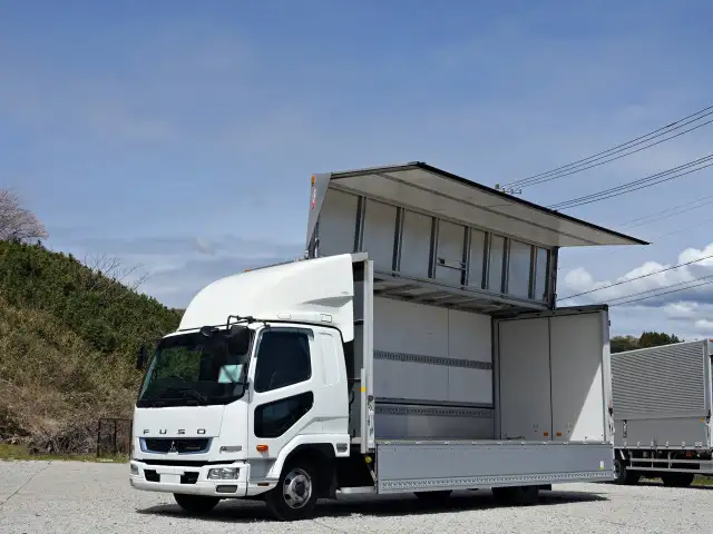 三菱 ファイター 中型/増トン ウイング ベッド 2KG-FK61F の中古トラック【車両No.185614】
