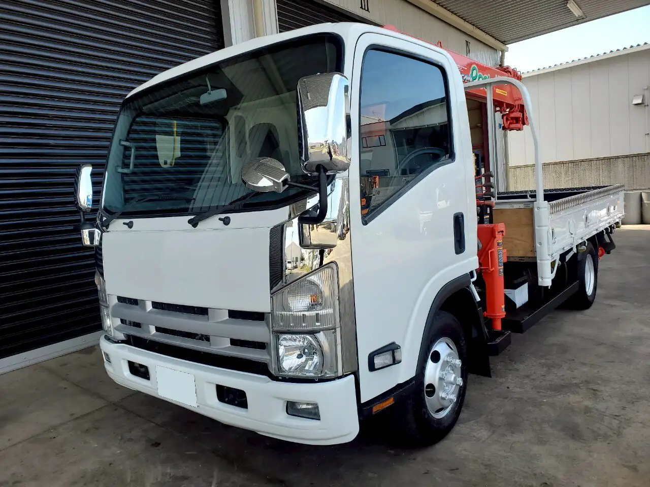 いすゞ エルフ 小型 クレーン付 床鉄板 6段 の中古トラック【車両No.185513】