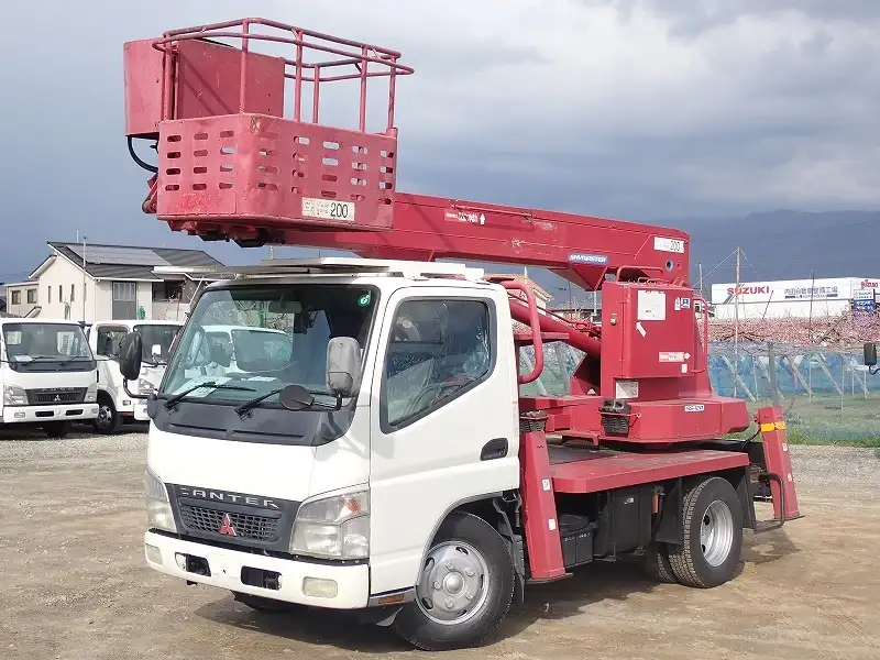 三菱 キャンター 小型 高所・建柱車 高所作業車 PA-FE73DB の中古トラック【車両No.185998】