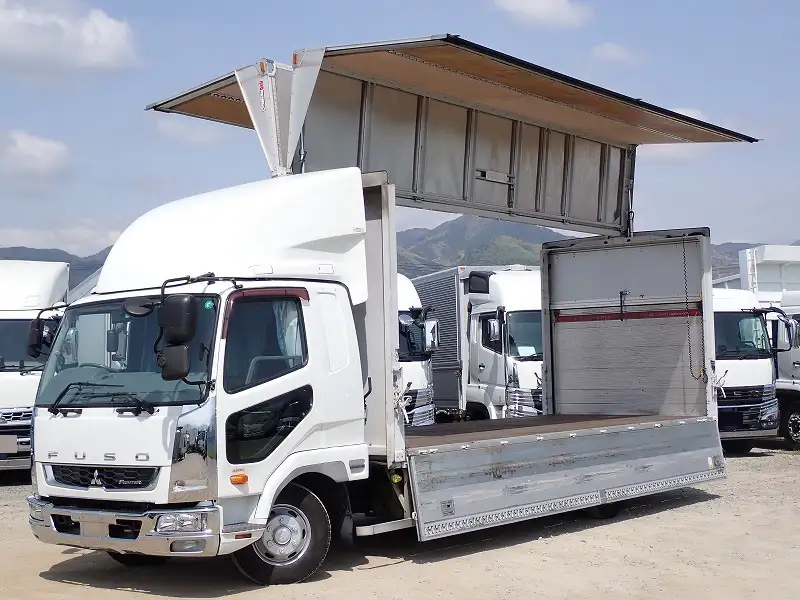 三菱 ファイター 中型/増トン ウイング パワーゲート ベッド の中古トラック【車両No.186910】
