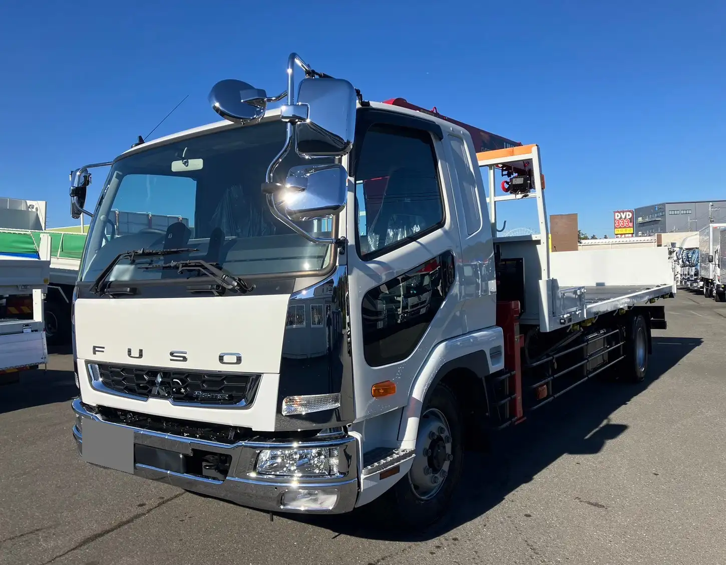 三菱 ファイター 中型/増トン 車両重機運搬 4段クレーン ラジコン の中古トラック【車両No.187606】