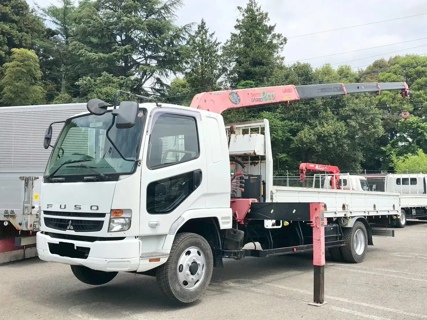 三菱 ファイター 中型/増トン クレーン付 床鉄板 4段 の中古トラック【車両No.187963】