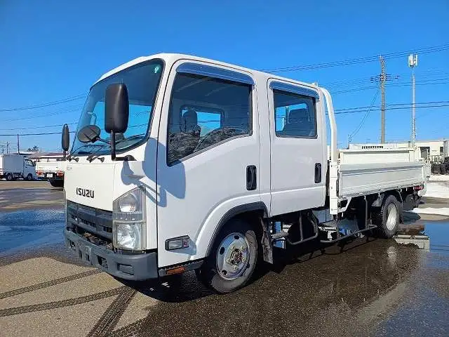 いすゞ エルフ 小型 平ボディ Wキャブ パワーゲート の中古トラック【車両No.189042】