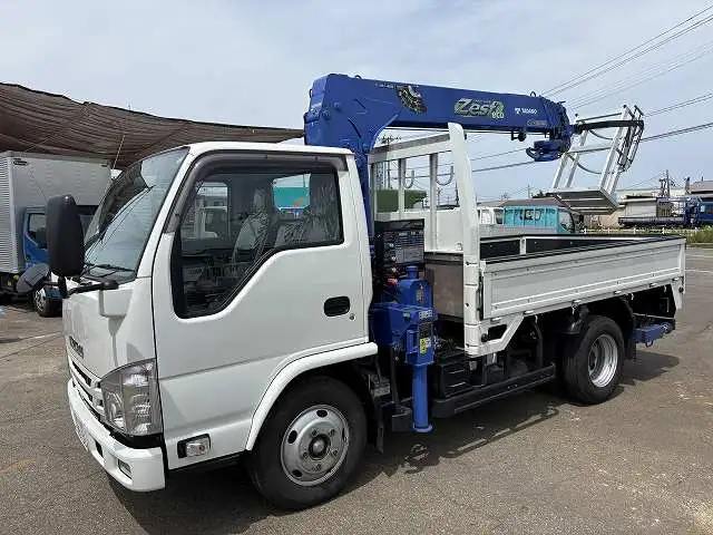 いすゞ エルフ 小型 クレーン付 床鉄板 4段 の中古トラック【車両No.190033】