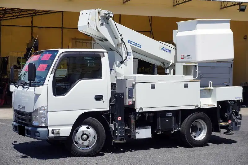 いすゞ エルフ 小型 高所・建柱車 高所作業車 電工仕様 の中古トラック【車両No.193216】