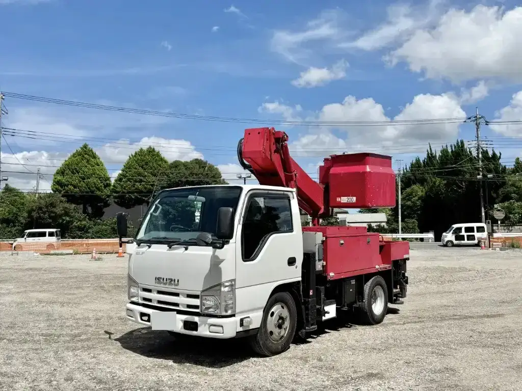 いすゞ エルフ 小型 高所・建柱車 高所作業車 電工仕様 の中古トラック【車両No.193459】