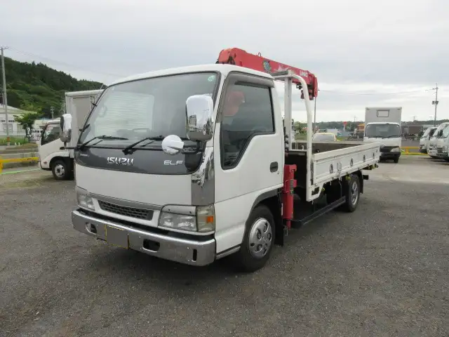 いすゞ エルフ 小型 クレーン付 4段 フックイン の中古トラック【車両No.194081】