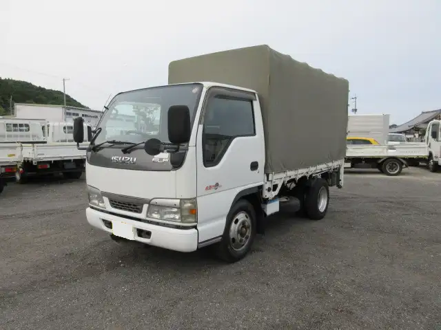 いすゞ エルフ 小型 平ボディ 幌 パワーゲート の中古トラック【車両No.194058】